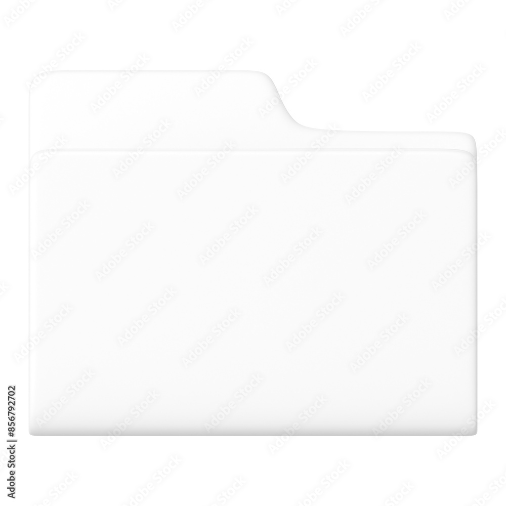 3D white folder png data storage icon, transparent background 3D white folder png data storage icon, transparent background