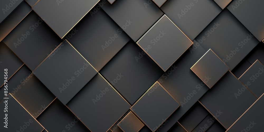 Fototapeta premium Abstract Black and Gold Geometric Background