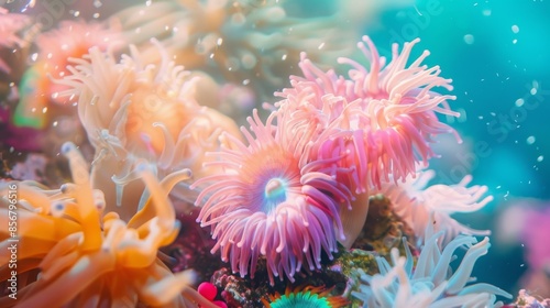 colorful underwater scene with soft coral