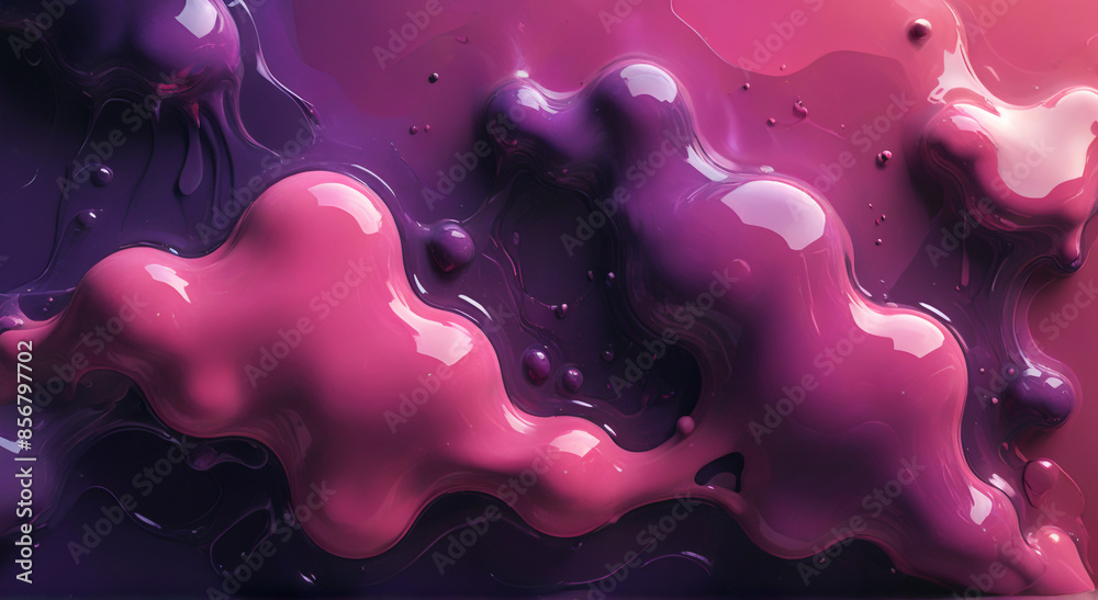 Gradient Backgrounds with Exploding Fractal Art on Abstract Wave Banner