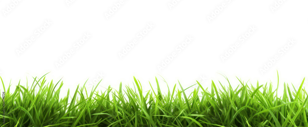 Fresh Green Grass Against White Background Fresh Green Grass Against White Background