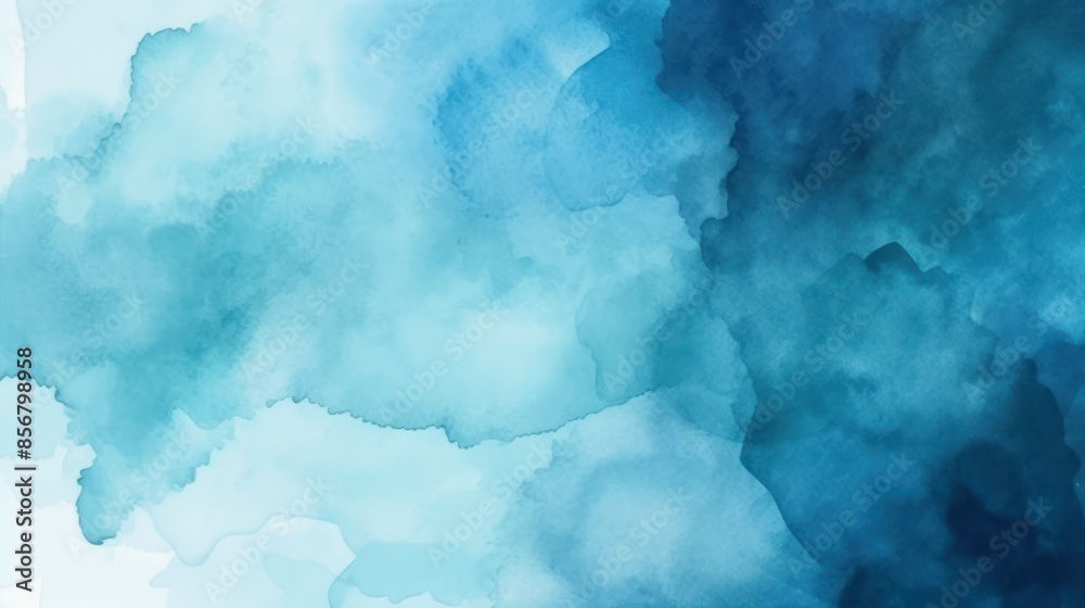 Obraz premium Abstract Blue Watercolor Background