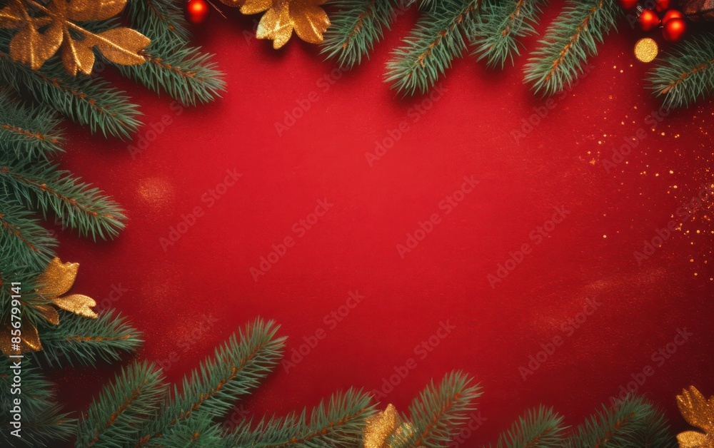 Festive Holiday Background with Decorations