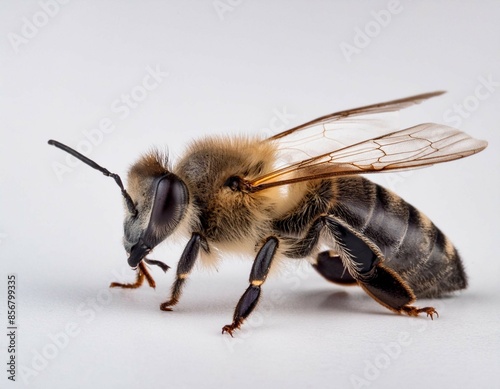 bee on white background