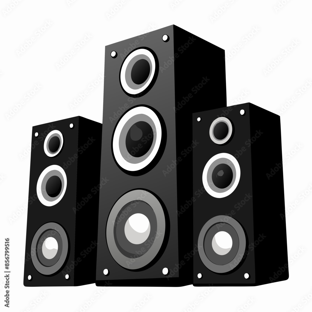 speakers isolated on white background