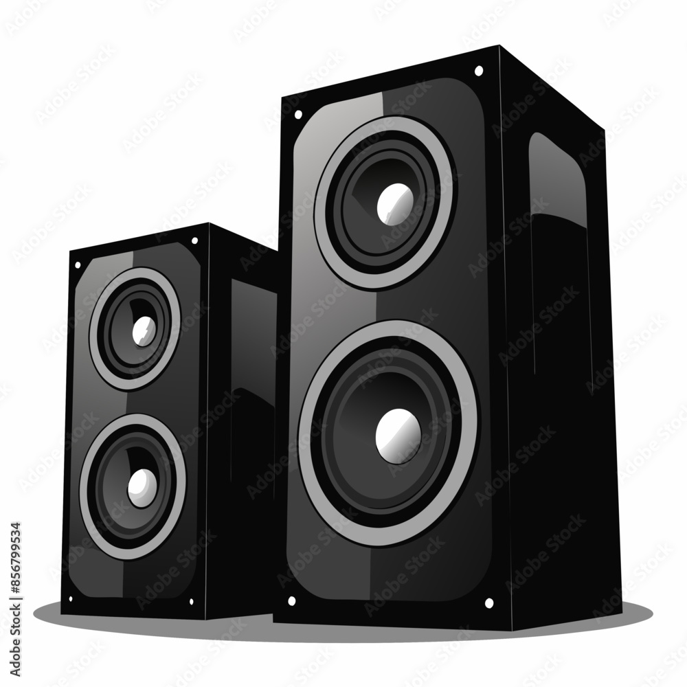 speakers isolated on white background speakers isolated on white background