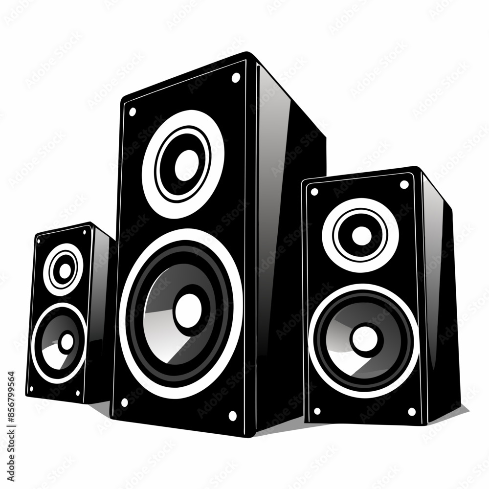 speakers isolated on white background speakers isolated on white background