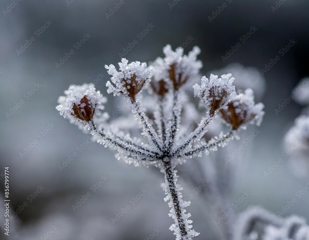 Detail of frosted plants in a cold winter morning Detail of frosted plants in a cold winter morning