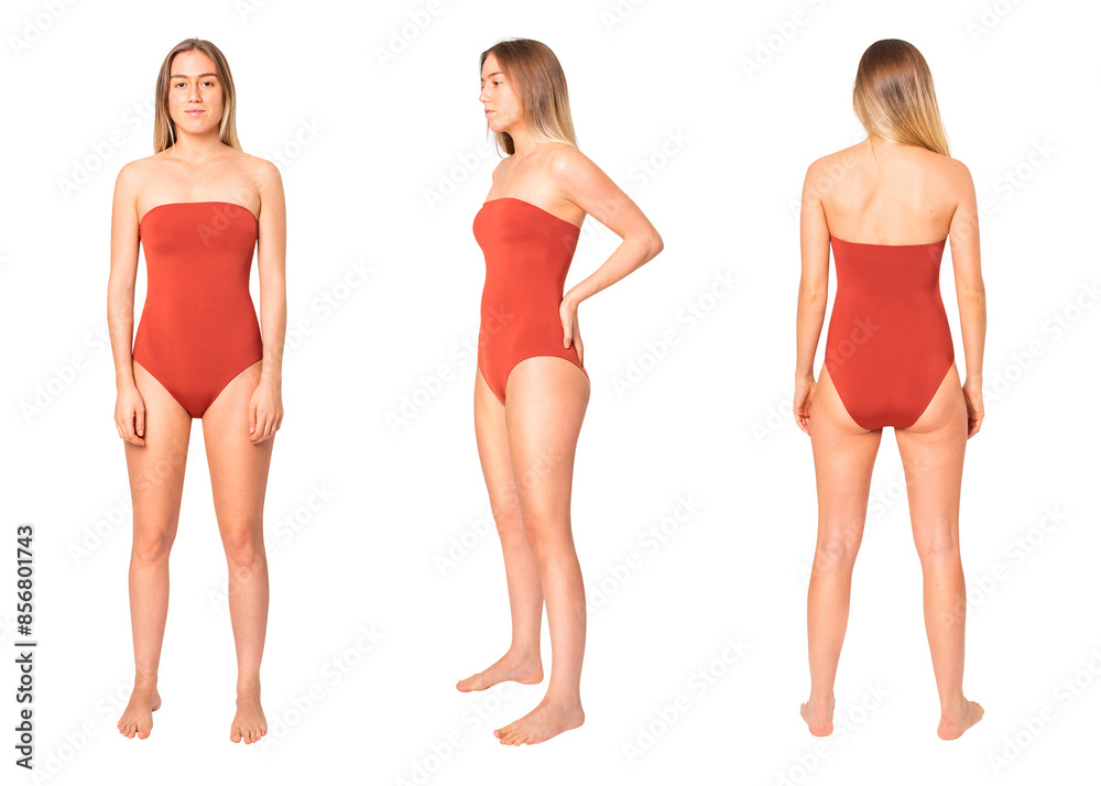 Woman in swimsuit png mockup one-piece summer apparel set Woman in swimsuit png mockup one-piece summer apparel set