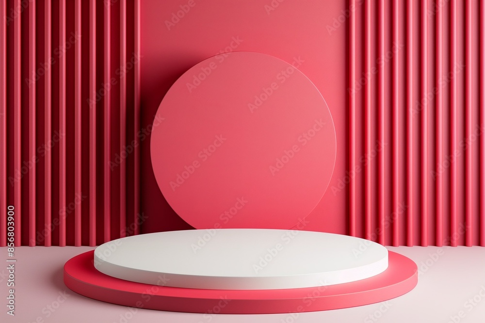 An empty round 3D podium for demonstrating products and models. The form for the product card. Product presentation. An empty background with a place , space An empty round 3D podium for demonstrating products and models. The form for the product card. Product presentation. An empty background with a place , space