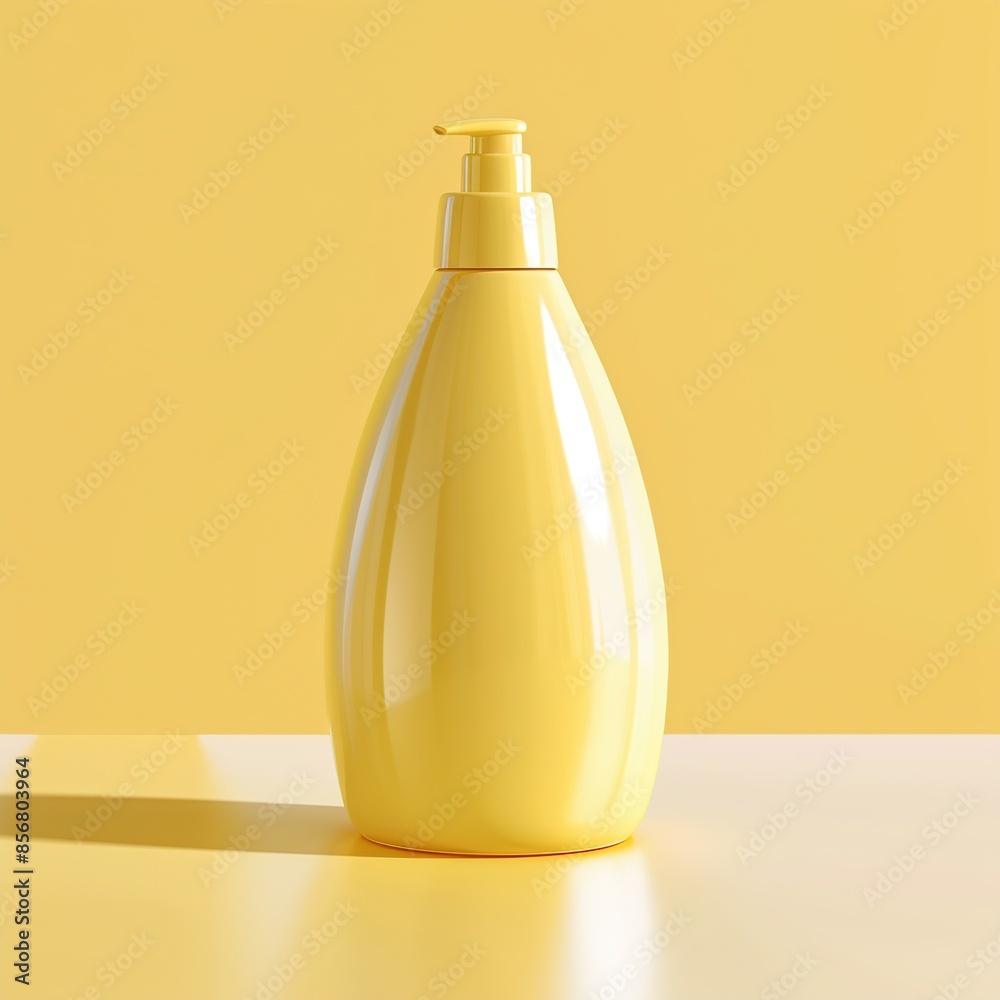 Illustration of cosmetic bottle in oval shape with no label of product. Generative ai. Illustration of cosmetic bottle in oval shape with no label of product. Generative ai.