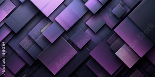 Abstract Purple Geometric Background with Overlapping Squares