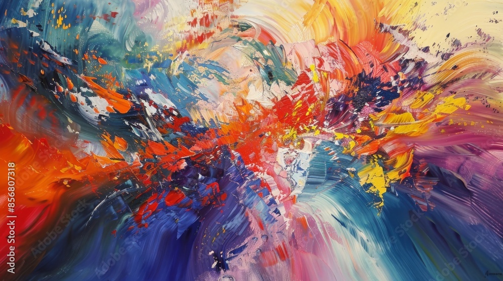 A colorful and abstract painting A colorful and abstract painting