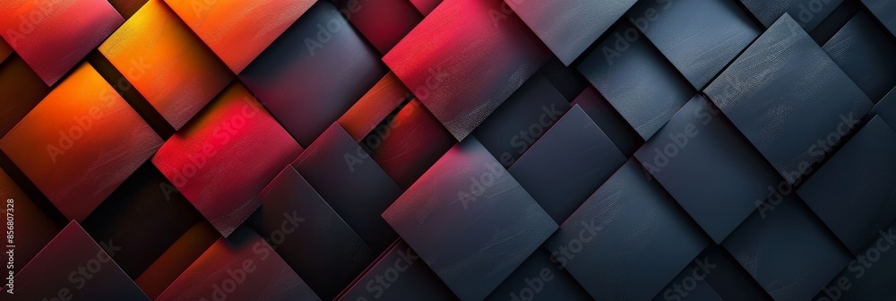 Abstract Red, Orange and Black Geometric Pattern