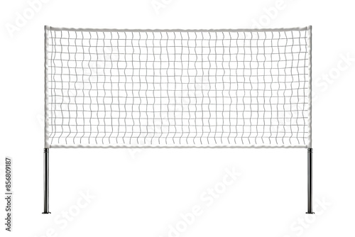 A Crisp White Volleyball Net Against a Clean White Background on a Clear PNG or White Background. photo