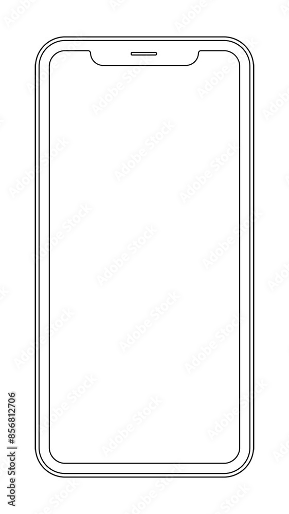 Smartphone png outline sticker, clipart illustration Smartphone png outline sticker, clipart illustration