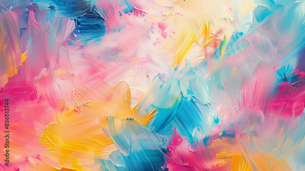 A colorful painting with a lot of brush strokes A colorful painting with a lot of brush strokes