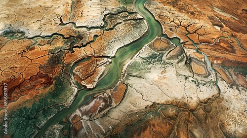 An ultra-sharp and clear image of a drought-affected region, with parched earth, dried-up rivers, and cracked soil highlighting the severity of the situation, highly detailed