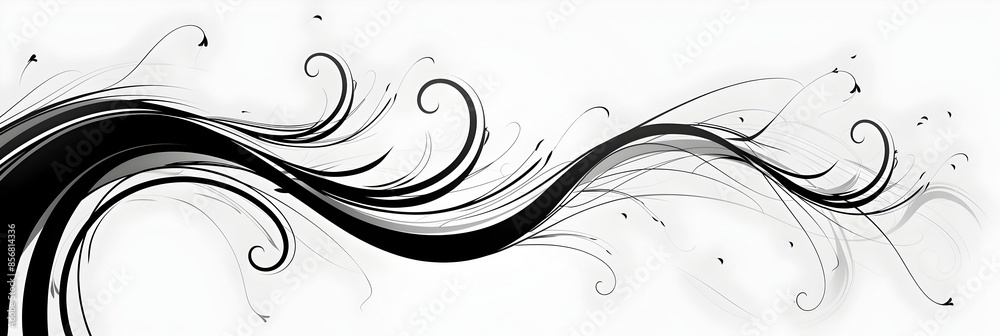 Elegant Flowing Cursive Line with Subtle Curves and Swirls Graphic Design Elegant Flowing Cursive Line with Subtle Curves and Swirls Graphic Design