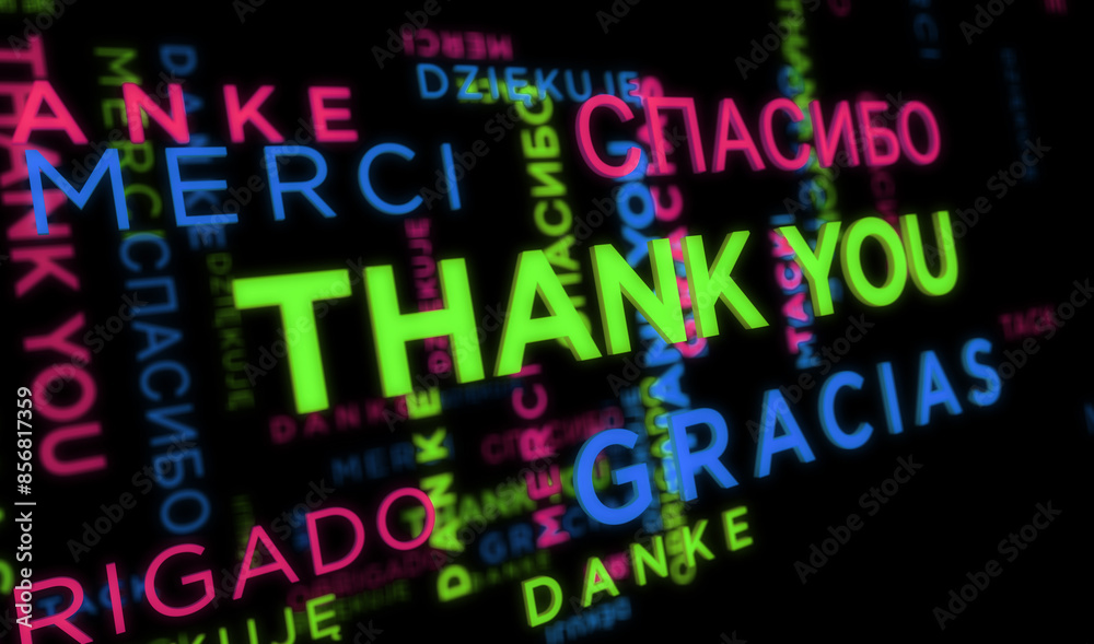 Thank You kinetic text abstract concept illustration Thank You kinetic text abstract concept illustration