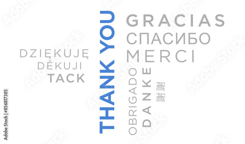 Thank You kinetic text abstract concept illustration
