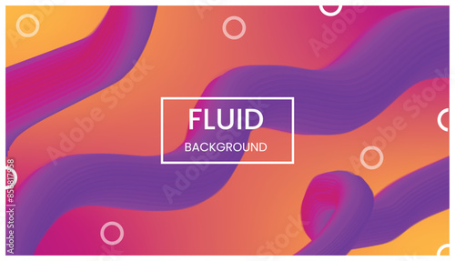 Creative, Modern Fluid Background Vector Template Design.