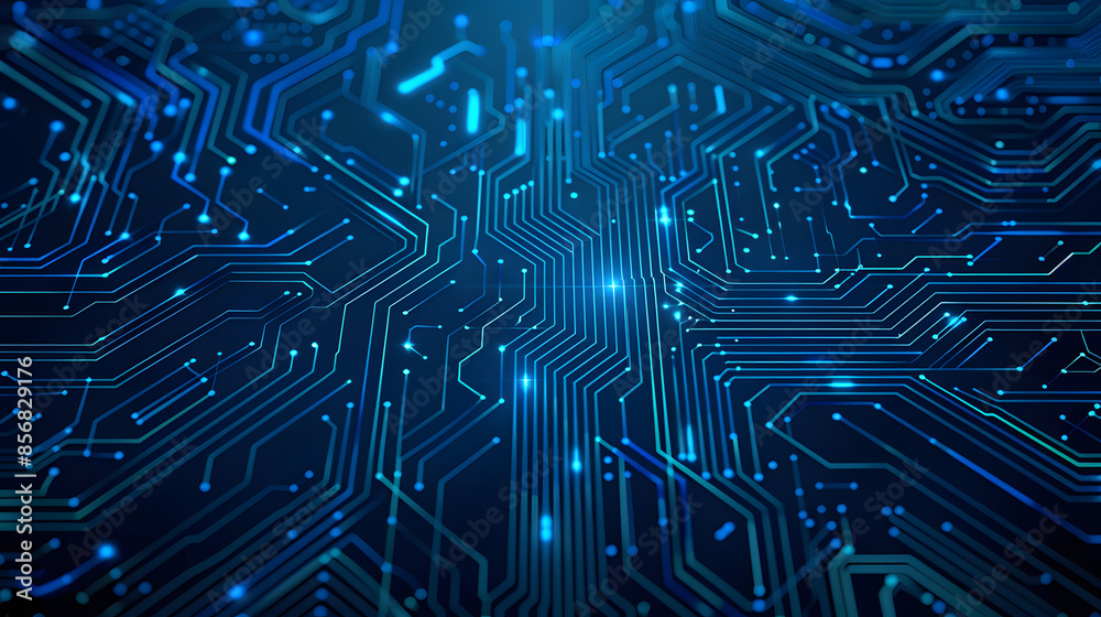 Thin circuit trace lines in blue on a dark technology background. Abstract digital tech bg. Electronics and computer technology concept. Chip and circuit board. Vector illustration. Chip connectors. Thin circuit trace lines in blue on a dark technology background. Abstract digital tech bg. Electronics and computer technology concept. Chip and circuit board. Vector illustration. Chip connectors.