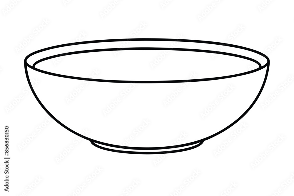 Bowl line art vector illustration Bowl line art vector illustration