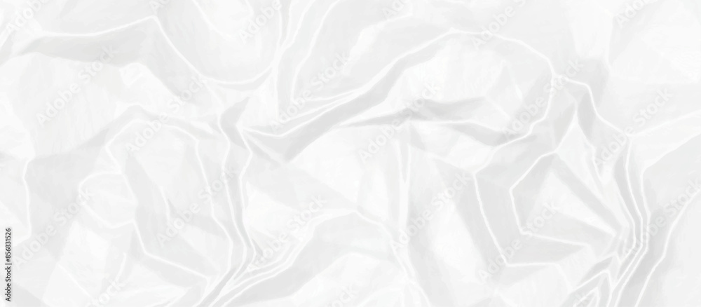 White crumpled paper texture . White crumpled paper texture .