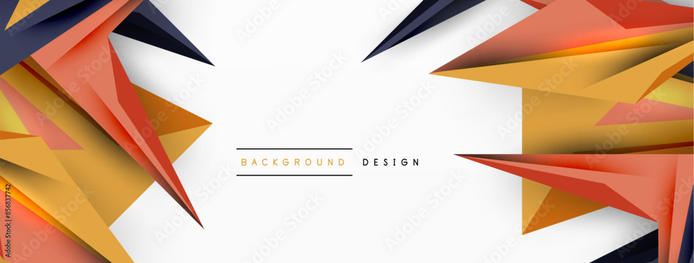 Minimal geometric abstract background. Low poly dynamic triangle design. Trendy techno business template for wallpaper, banner, background or landing Minimal geometric abstract background. Low poly dynamic triangle design. Trendy techno business template for wallpaper, banner, background or landing