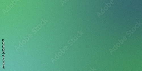 Green background grainy gradient smooth retro noise texture. Glowing light and dark backdrop noise texture effect. Mint Turquoise gradient background.