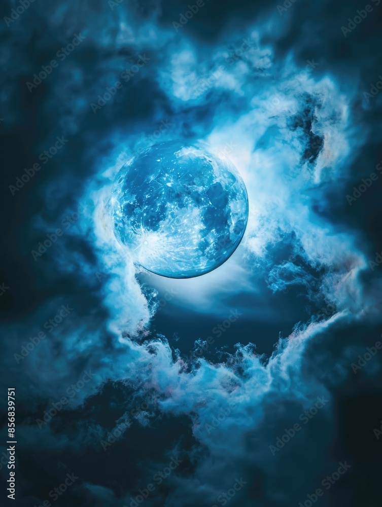 Full moon in cloudy sky Full moon in cloudy sky