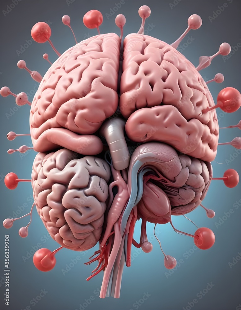 Three-dimensional images of the human brain in various forms Three-dimensional images of the human brain in various forms