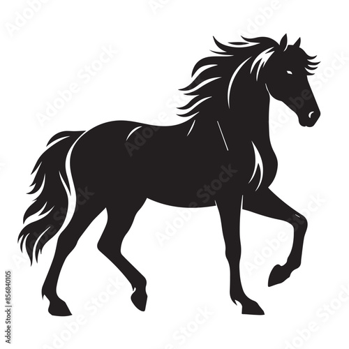 vector silhouette of horse