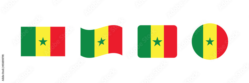 Vector Senegal flag. Set of Senegal Flags Collection.
Vector Senegal flag. Set of Senegal Flags Collection.