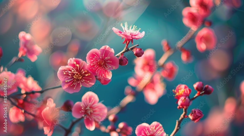 Vibrant blossoms in the stunning outdoors Vibrant blossoms in the stunning outdoors