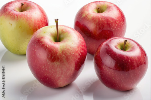 fresh apples on white background