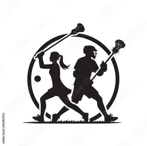 Lacrosse player silhouette, Lacrosse silhouettes, Lacrosse player clipart, Lacrosse player icon.