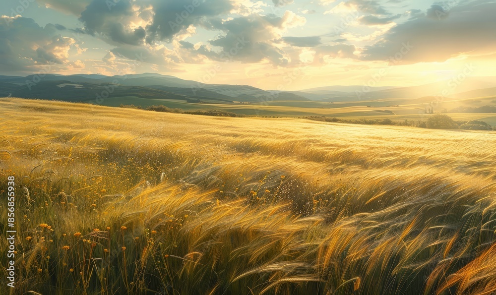 Light breeze over fields Light breeze over fields