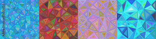Abstract triangle polygon background set
