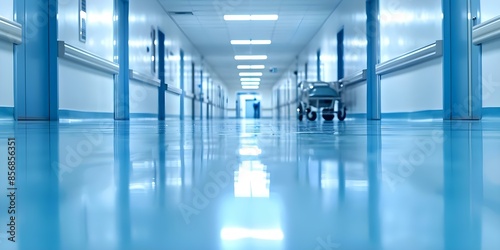 Janitors clean hallways with mops carts and focus on maintaining cleanliness. Concept Janitors, Hallways, Mops, Carts, Cleanliness © Ян Заболотний