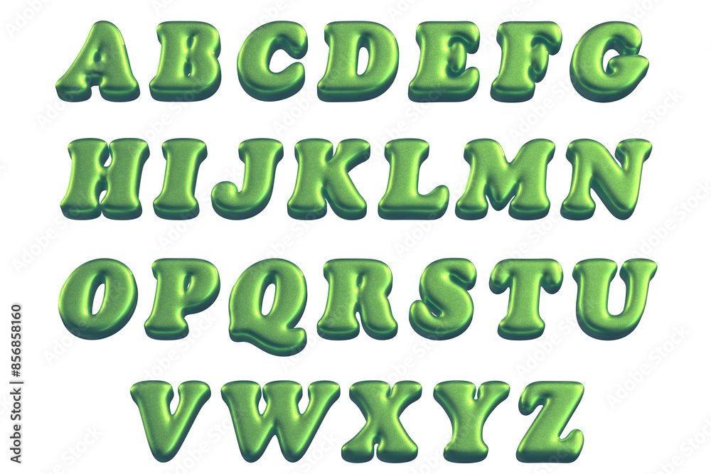 Y2K 3d metal Glitter Alphabet 3d Font Y2K 3d metal Glitter Alphabet 3d Font