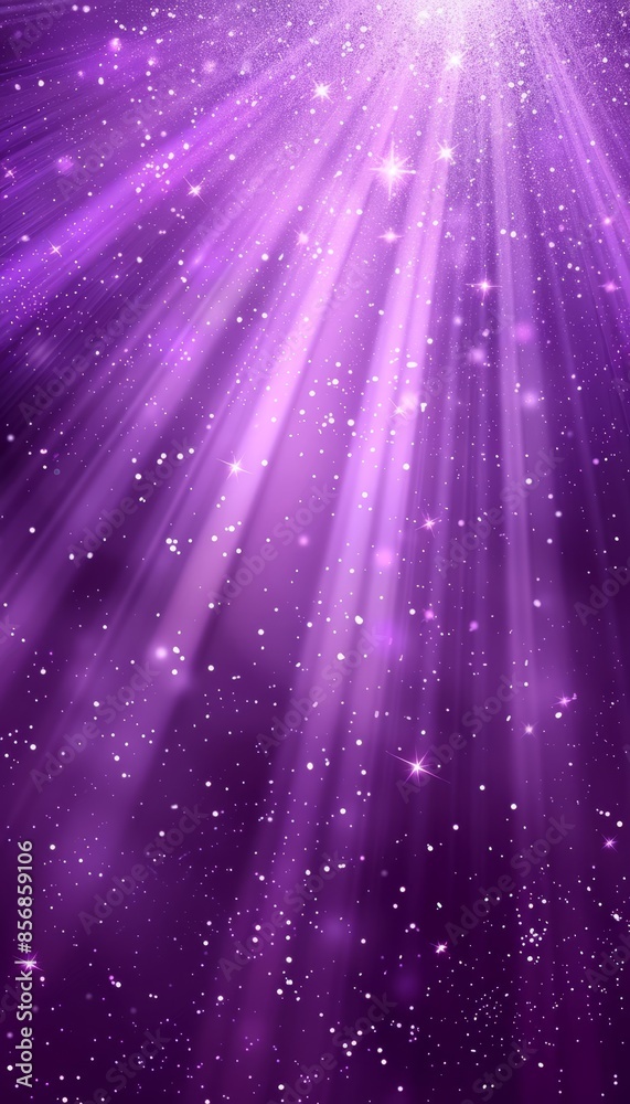 Lavender and violet light burst abstract radiant rays on dark background with golden sparkles Lavender and violet light burst abstract radiant rays on dark background with golden sparkles