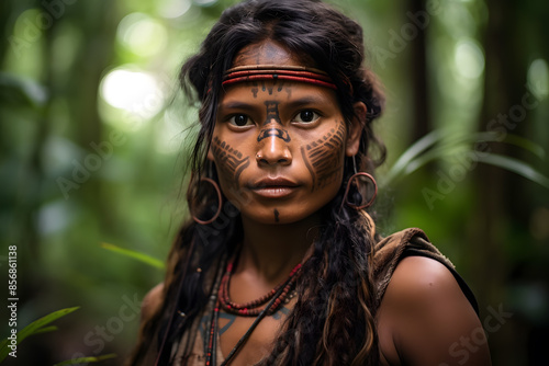 Indian woman from an Amazonian tribe