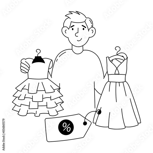 Check out doodle mini illustration of clothing sale 