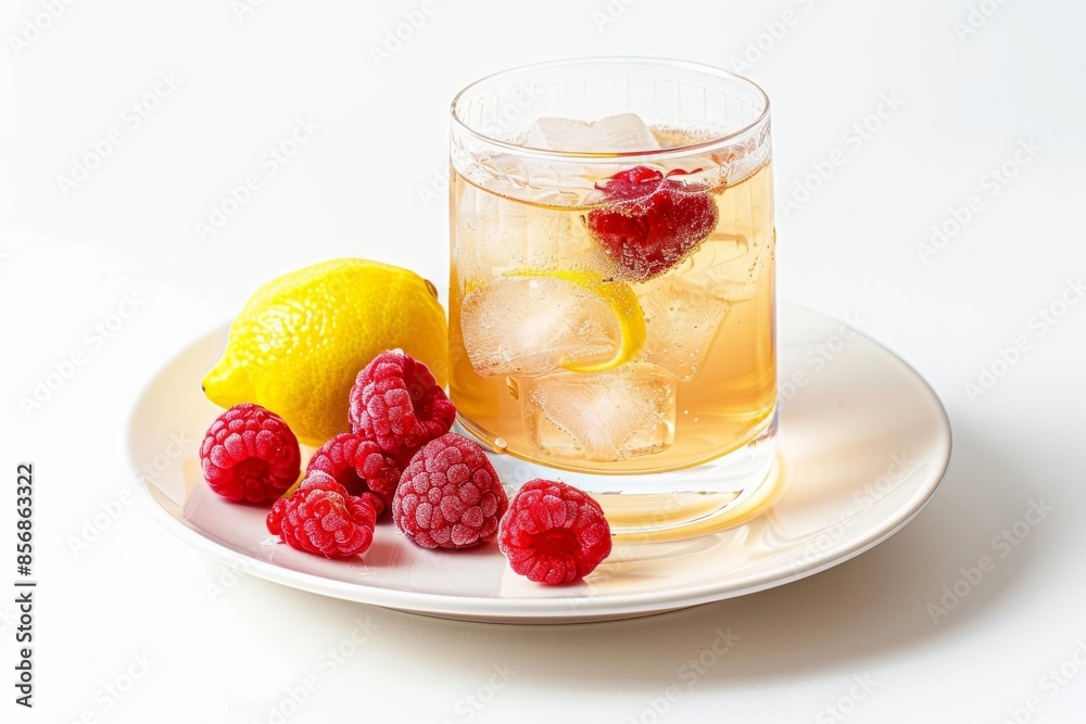 Elegant and Refreshing Cocktail: Cameron's Spritzer with Rosé and Raspberries Elegant and Refreshing Cocktail: Cameron's Spritzer with Rosé and Raspberries