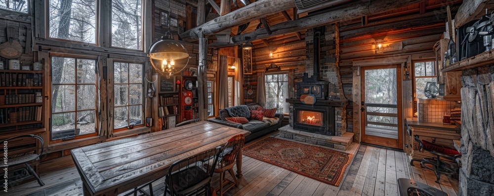 Rustic cabin with a charming, old-world feel. Rustic cabin with a charming, old-world feel.