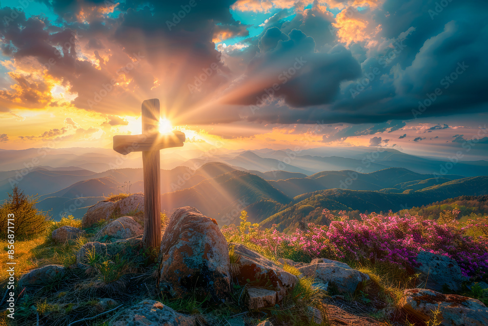 Cross of jesus easter resurrection concept Cross of jesus easter resurrection concept