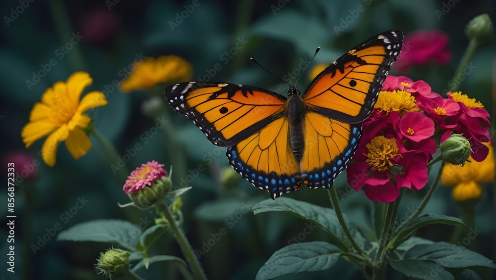 Obraz premium butterfly on flower