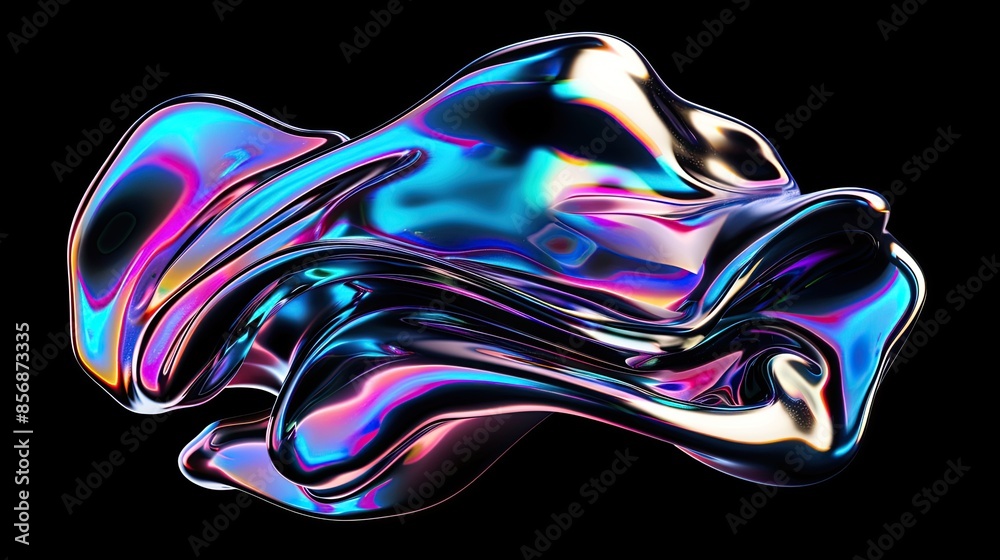 Obraz premium Captivating Holographic Swirl Spiral